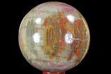 Colorful Petrified Wood Sphere - Madagascar #82736-1